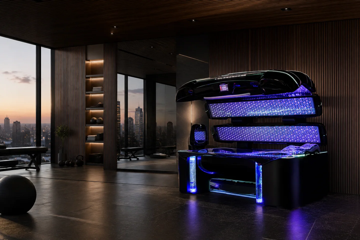 TRON Private Edition visualized in a premium private home gym